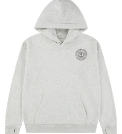 Hættetrøje - Lysegråmeleret m. Print|Abercrombie & Fitch