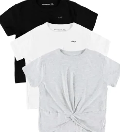 T-shirt - 3-pak - Hviv/Sort/Gråmeleret m. Kn|Abercrombie & Fitch Sale