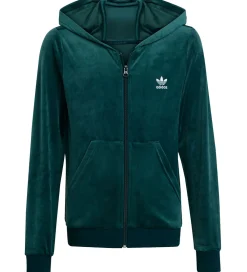 Cardigan - Velour - Aurora Ivy/Hvid|adidas Originals Best