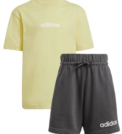 Sæt - T-shirt/Sweatshorts - Powder Yellow/Hvi|adidas Performance Hot