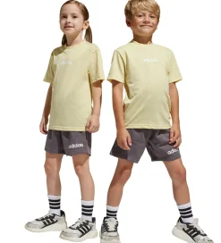 Sæt - T-shirt/Sweatshorts - Powder Yellow/Hvi|adidas Performance Hot