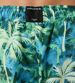 Badeshorts - Print - Grøn/Blå m. Palmer|Björn Borg Discount