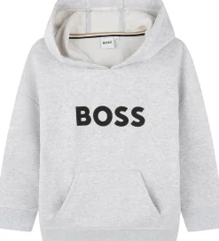 Hættetrøje - Gråmeleret m. Logo|BOSS