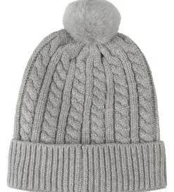 Hue - Strik - Gråmeleret m. Kvast|BOSS Discount