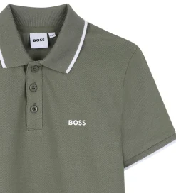 Polo - Støvet Grøn m. Hvid|BOSS Outlet