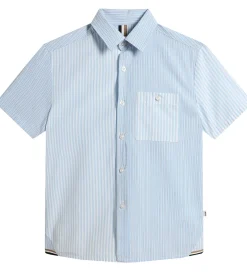 Skjorte - Hvid/Lyseblåstribet m. Navy|BOSS Best