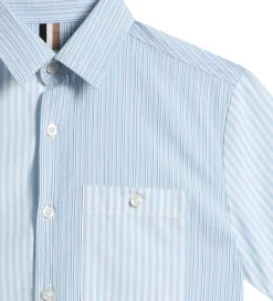 Skjorte - Hvid/Lyseblåstribet m. Navy|BOSS Best