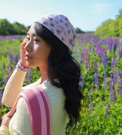 Tørklæde - Iduna - Rosa/Mørkeblå|By Stær Hot