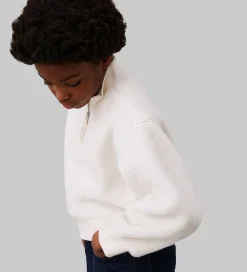 Fleecetrøje - Sherpa Fleece Zip Up - Ivory|Calvin Klein Discount