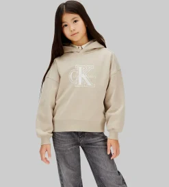 Hættetrøje - Velvet Monologo - Ancient Marble Grey|Calvin Klein Clearance