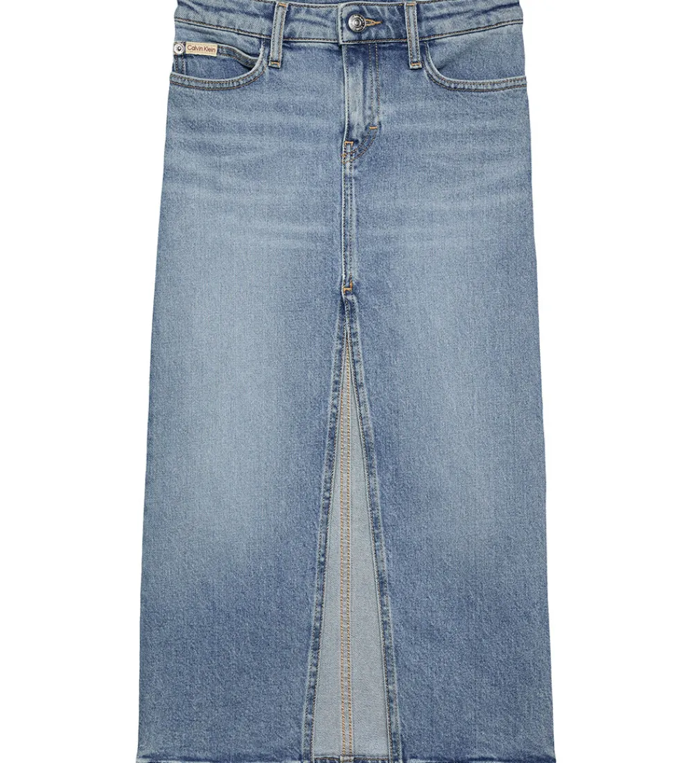 Nederdel - Denim - Mid Rise Long - Cloudy Blue|Calvin Klein Sale