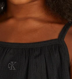 Top - Rib - Crinkle Strap - Ck Black|Calvin Klein