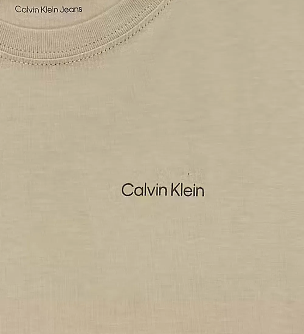 T-shirt - Chest Inst. Logo - Ancient Marble Grey|Calvin Klein Discount