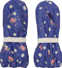 Luffer m. Fleece - PU - Skipper Blue m. Blomster|CeLaVi Hot