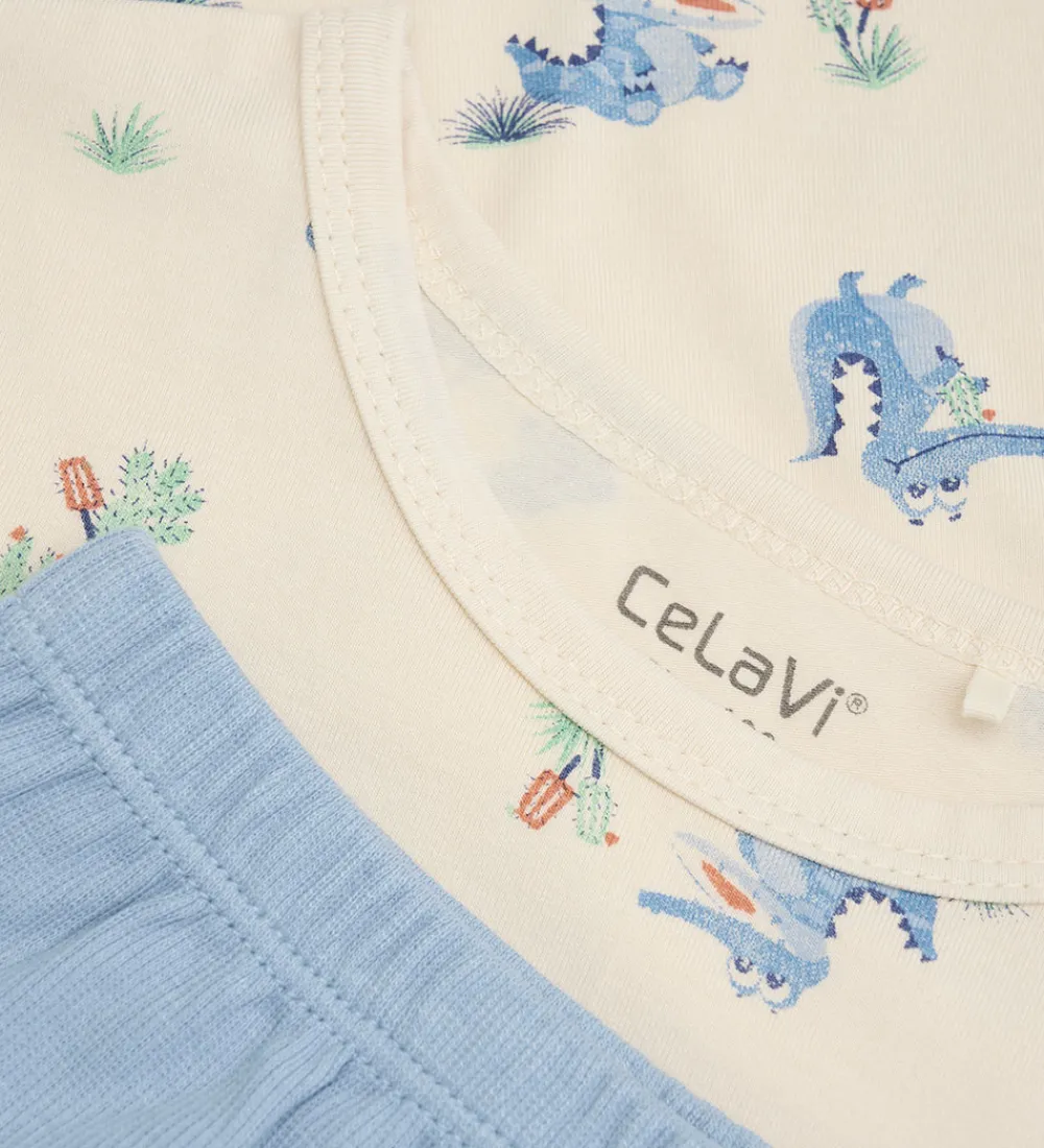 Nattøj - 2-delt - Dusty Blue|CeLaVi Clearance