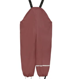 Regnbukser m. Seler - Recycled PU - Rose Brown|CeLaVi Online