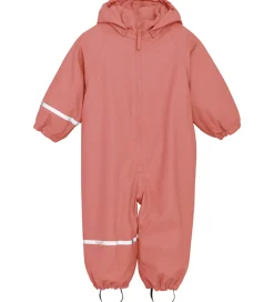 Regndragt m. Fleece - PU - Brick Dust|CeLaVi New