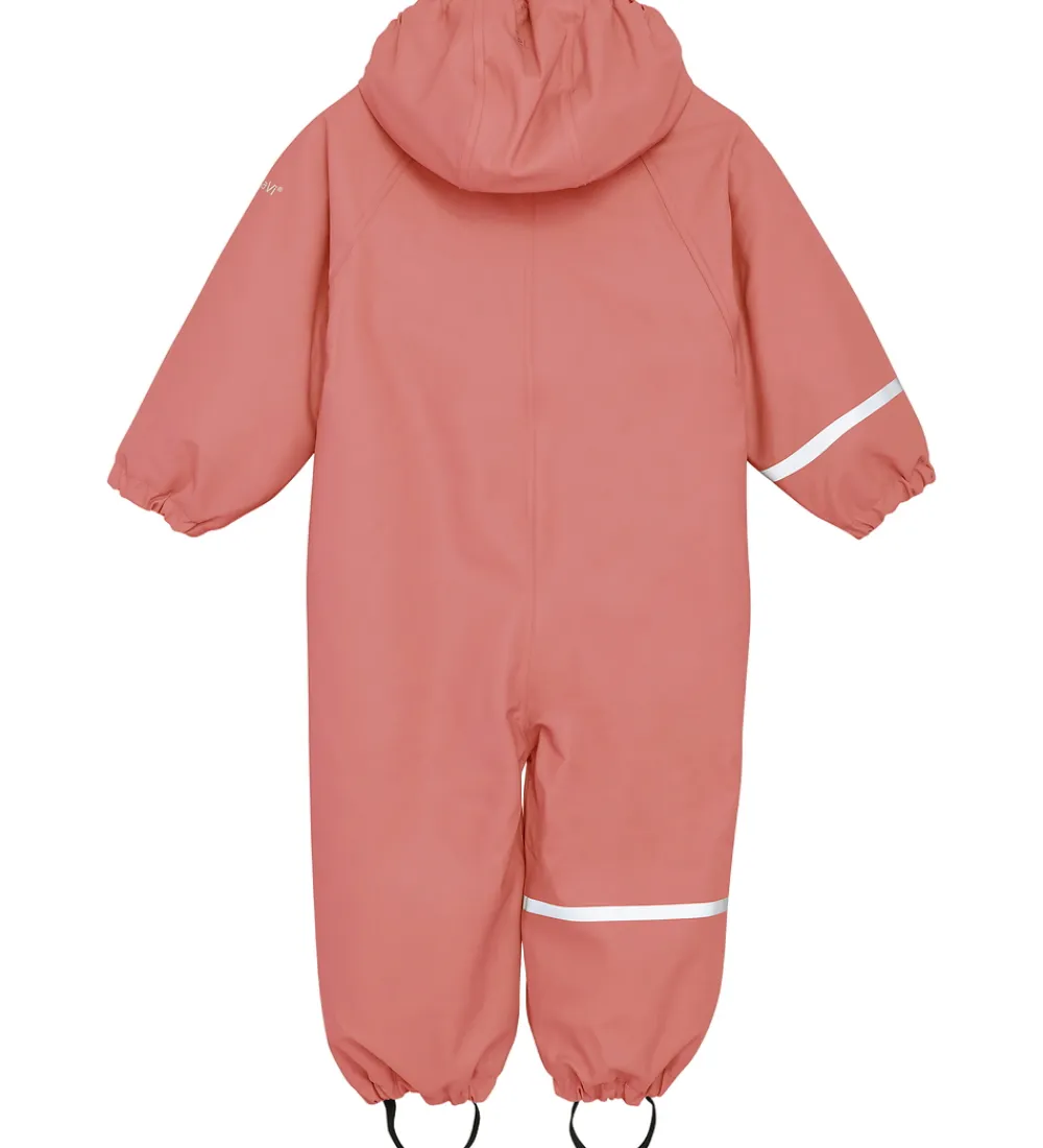 Regndragt m. Fleece - PU - Brick Dust|CeLaVi New