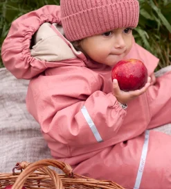 Regndragt m. Fleece - PU - Brick Dust|CeLaVi New