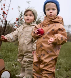 Regndragt m. Fleece - PU - Apple Cinnamon m. Print|CeLaVi Hot