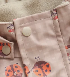 Regndragt m. Fleece - PU - Nasturtium m. Print|CeLaVi