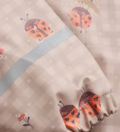 Regndragt m. Fleece - PU - Nasturtium m. Print|CeLaVi