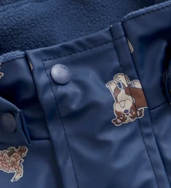 Regndragt m. Fleece - PU - Oceania m. Print|CeLaVi Online