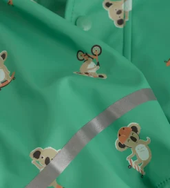 Regndragt m. Fleece - PU - Green Spruce|CeLaVi Discount