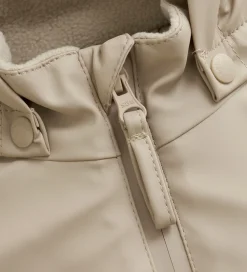 Regndragt m. Fleece - PU - White Pepper|CeLaVi Online