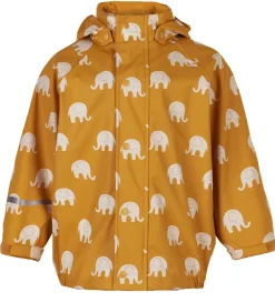 Regntøj - PU - Mineral Yellow m. Elefanter|CeLaVi Discount