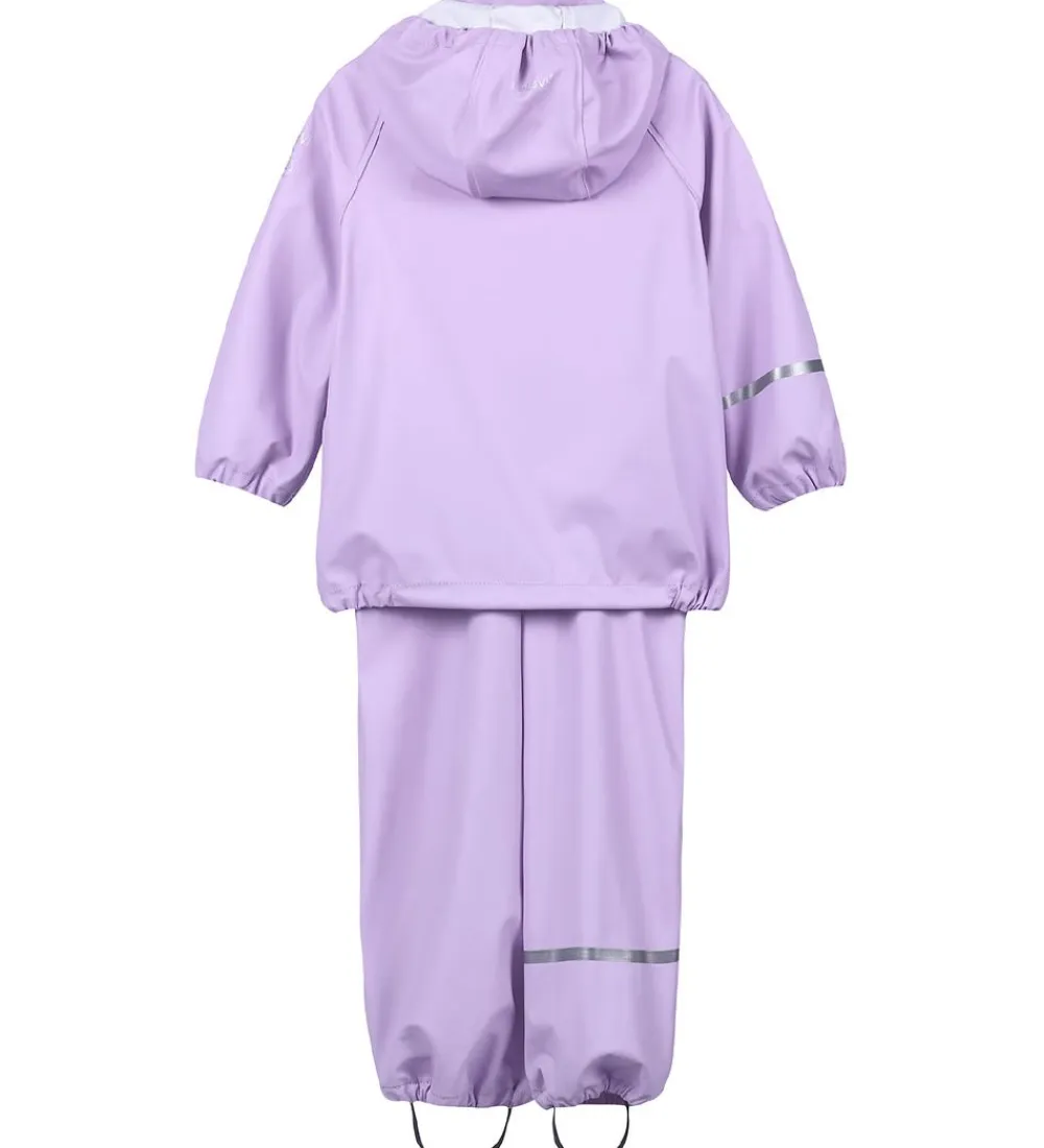 Regntøj m. Seler - Recycled PU - Purple Rose|CeLaVi Discount