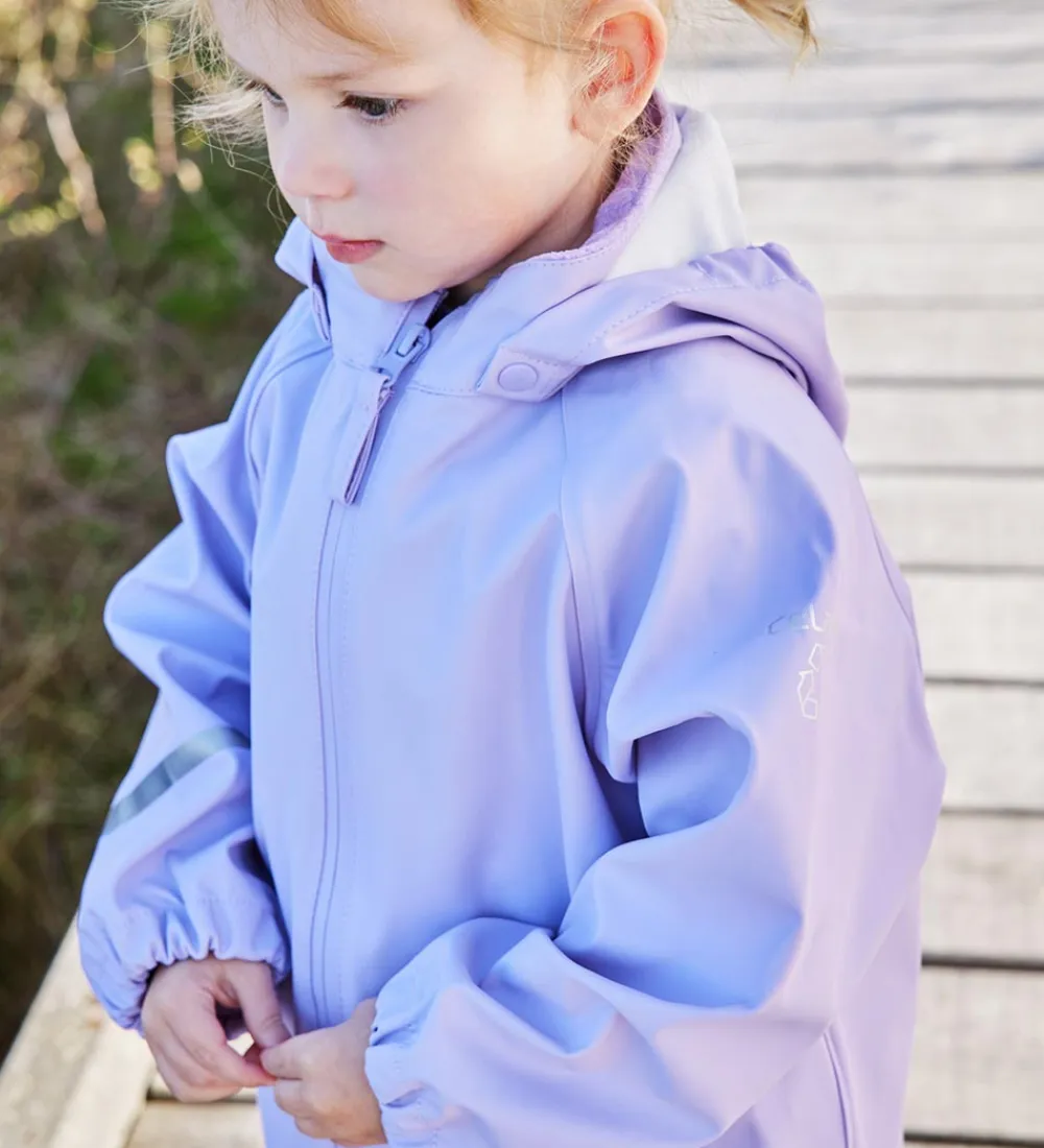 Regntøj m. Seler - Recycled PU - Purple Rose|CeLaVi Discount