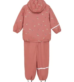 Regntøj m. Seler/Fleece - Recycle PU - Brick Dust m. Prin|CeLaVi New