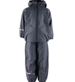 Regntøj m. Seler/Fleece - Recycle PU - Dark Navy|CeLaVi