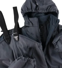 Regntøj m. Seler/Fleece - Recycle PU - Dark Navy|CeLaVi