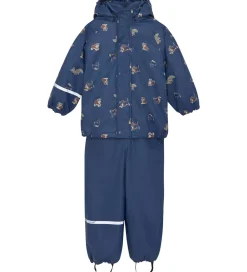 Regntøj m. Seler/Fleece - Recycle PU - Oceania m. Print|CeLaVi Outlet