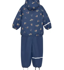 Regntøj m. Seler/Fleece - Recycle PU - Oceania m. Print|CeLaVi Outlet