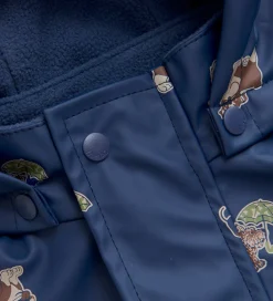 Regntøj m. Seler/Fleece - Recycle PU - Oceania m. Print|CeLaVi Outlet