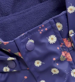 Regntøj m. Seler/Fleece - Recycle PU - Skipper Blue m. Pr|CeLaVi Clearance