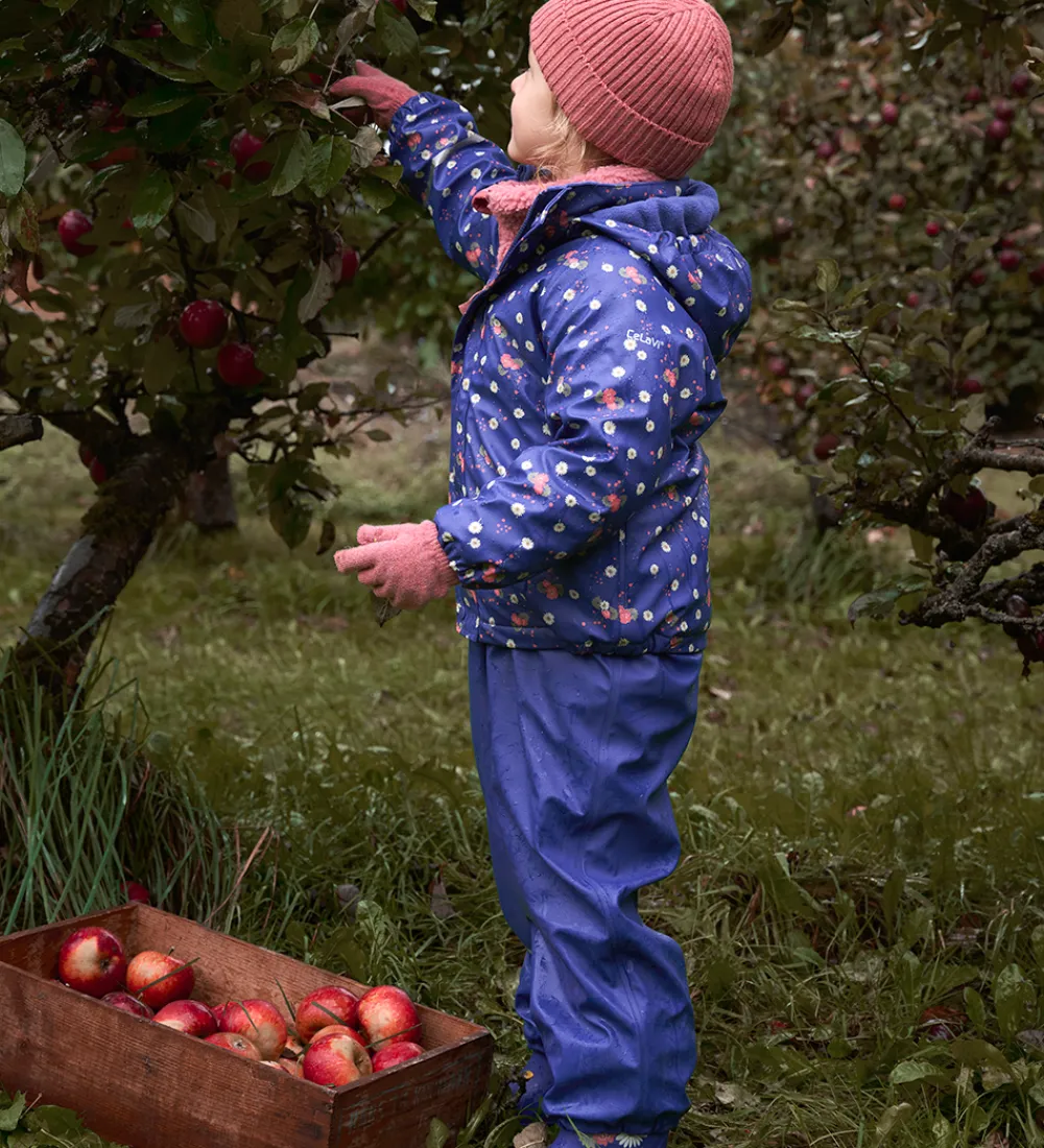 Regntøj m. Seler/Fleece - Recycle PU - Skipper Blue m. Pr|CeLaVi Clearance