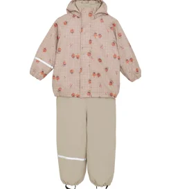 Regntøj m. Seler/Fleece - Recycle PU - Nasturtium m. Prin|CeLaVi New