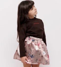 Nederdel - Rosa Glitter m. Blomster|Christina Rohde Online