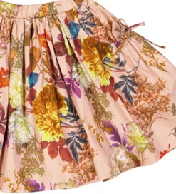 Nederdel - Dusty Rose m. Blomster|Christina Rohde Best