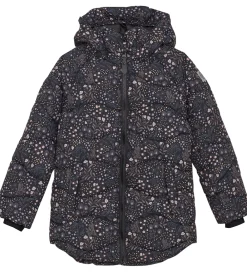 Dynejakke - Quilt - Phantom m. Blomster|Color Kids Sale