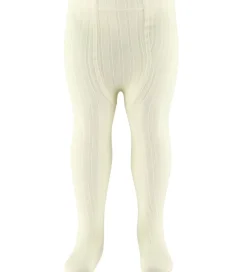 Strømpebukser - Rib - Uld - Cream|Condor Outlet