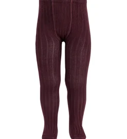 Strømpebukser - Rib - Syrah|Condor Sale