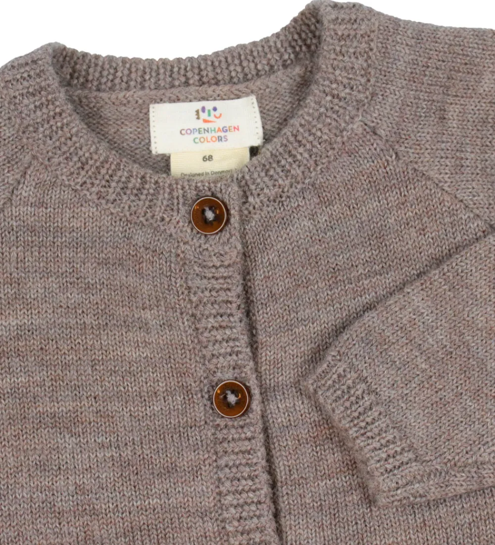 Cardigan - Uld - Natural Melange|Copenhagen Colors Discount