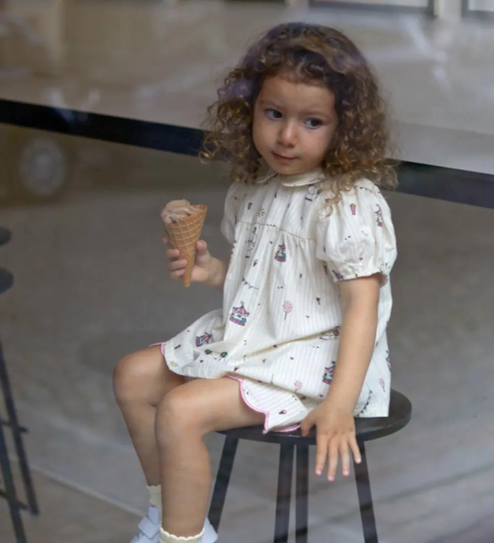 Top - Cream Tivoli Print|Copenhagen Colors Outlet