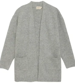 Cardigan - Strik - Lang - Light Grey Melange|Creamie Outlet