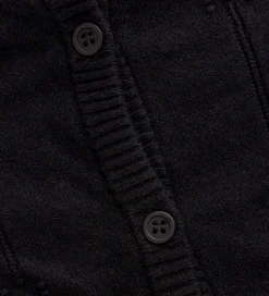 Cardigan - Strik - Pointelle - Sort|Creamie Sale